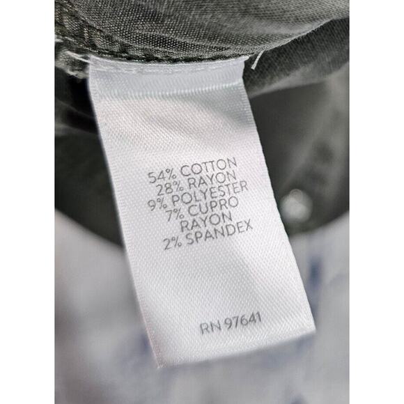 J. Jill Authentic Fit Cropped Jeans Gray Straight Leg Raw Hem WOMENS 4T - Picture 9 of 12